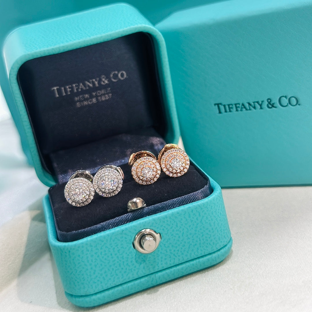 Tiffany Soleste Diamonds 18K Rose Gold Earrings product image 7, provided for visual reference and product detail review