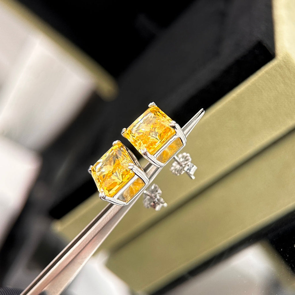 Tiffany Yellow Crystal 18K Gold Earrings product image 6, provided for visual reference and product detail review