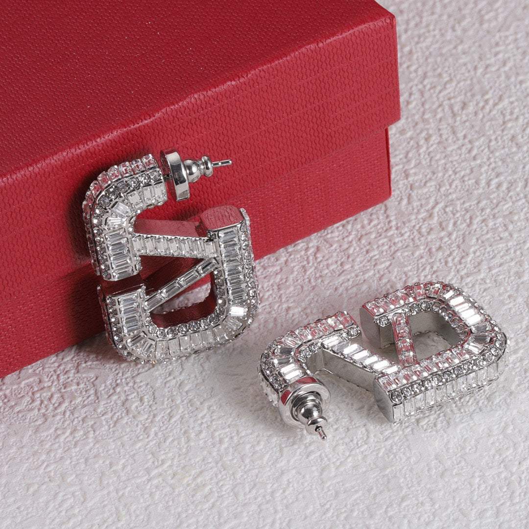 Valentino Crystals 18K Gold Earrings product image 8, provided for visual reference and product detail review