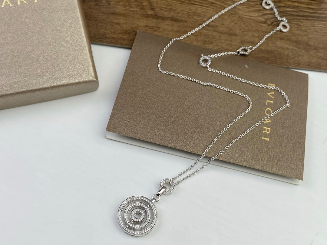 Bvlgari Cerchi Astrale Diamond 18K Gold Necklace product image 9, provided for visual reference and product detail review