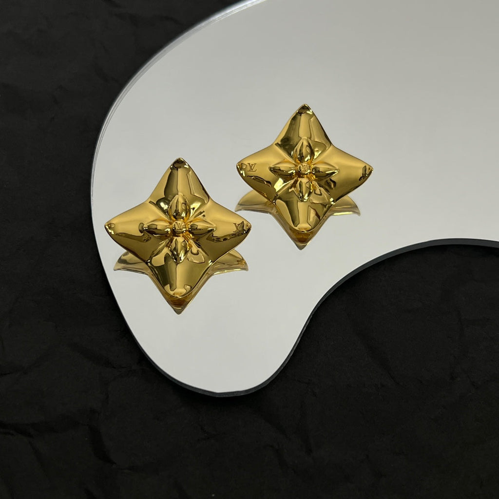 Louis Vuitton Futura 18K Gold Earrings product image 7, provided for visual reference and product detail review