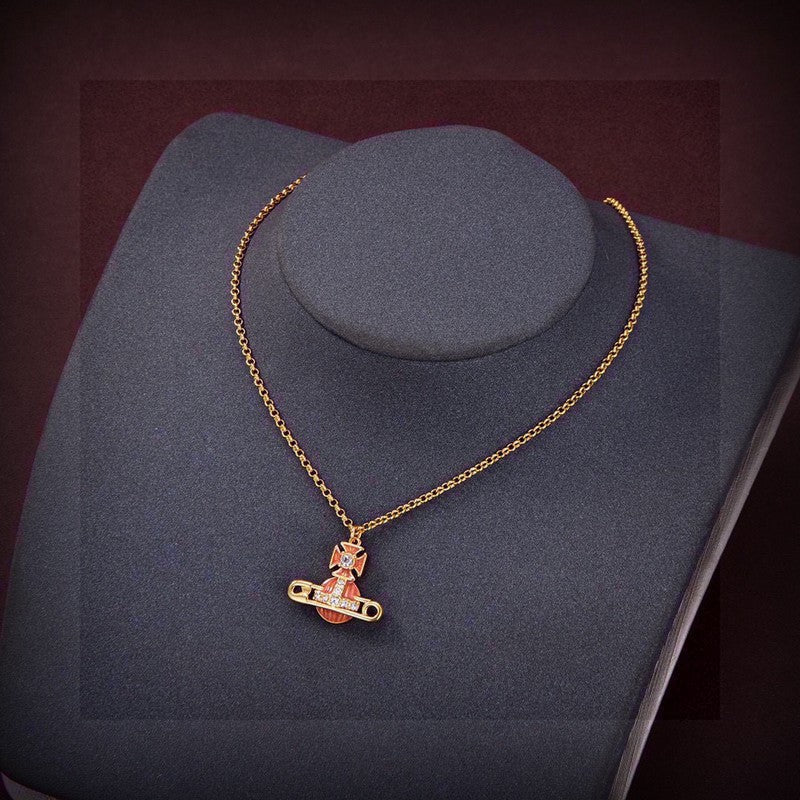 Vivienne West Mayfair Bas Relief Pendant 18K Gold Necklace product image 4, provided for visual reference and product detail