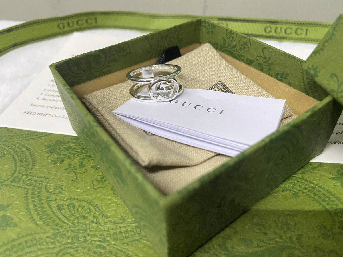 Double Gucci Interlocking Gucci Wide Open Ring product image 3, provided for visual reference and product detail review