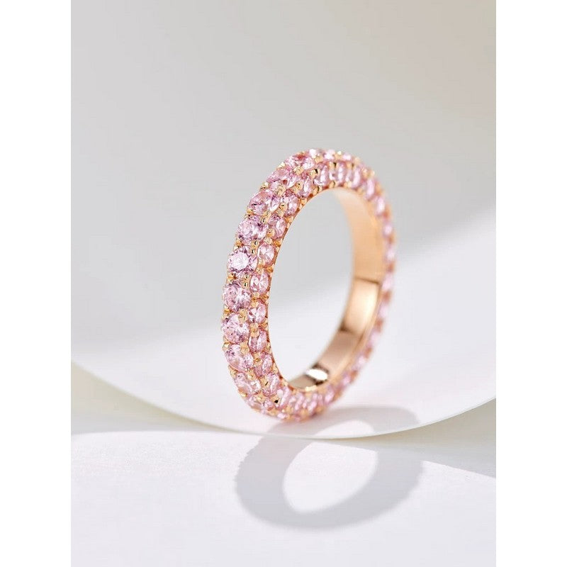 Tiffany Pink Crystal 18K Gold Ring product image 8, provided for visual reference and product detail review