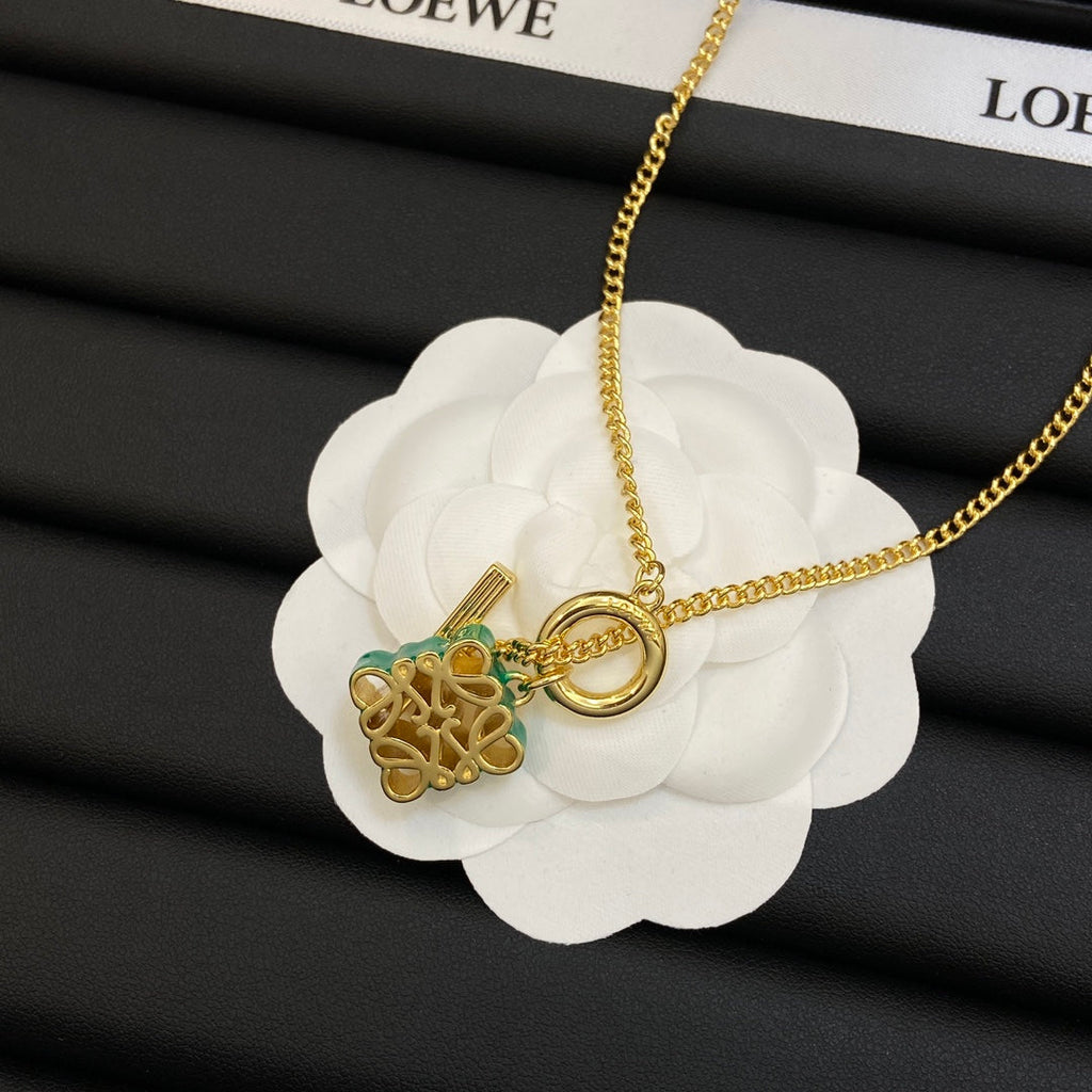 LOEWE Anagram Pendant 18K Gold Necklace product image 16, provided for visual reference and product detail review