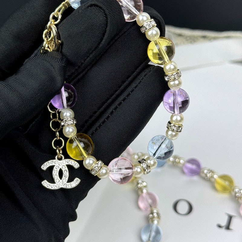Chanel 26C Color Crystal 18K Gold Bracelet product image 2, provided for visual reference and product detail review