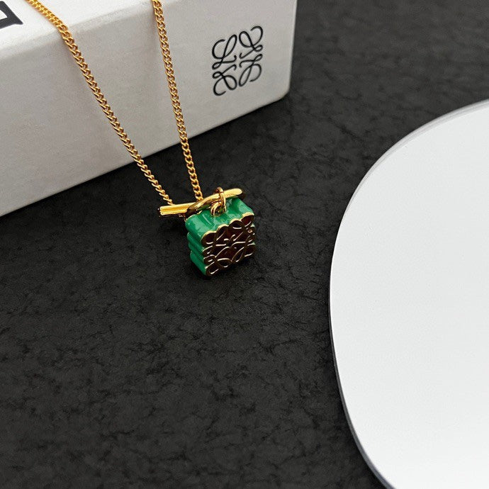 LOEWE Anagram Pendant 18K Gold Necklace product image 7, provided for visual reference and product detail review