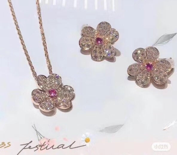 Frivole Pink Sapphire 18K Gold Earrings product image 13, provided for visual reference and product detail review