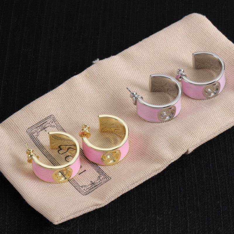 Gucci Double Color Enamel 18K Gold Earrings product image 8, provided for visual reference and product detail review