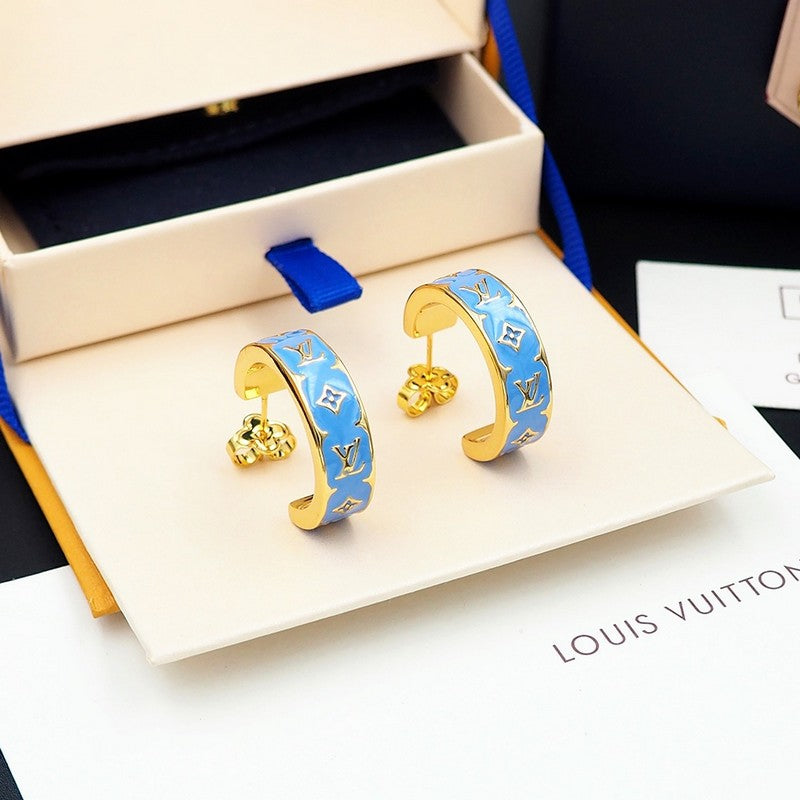 Louis Vuitton Nanogram Enamel 18K Gold Earrings product image 11, provided for visual reference and product detail review