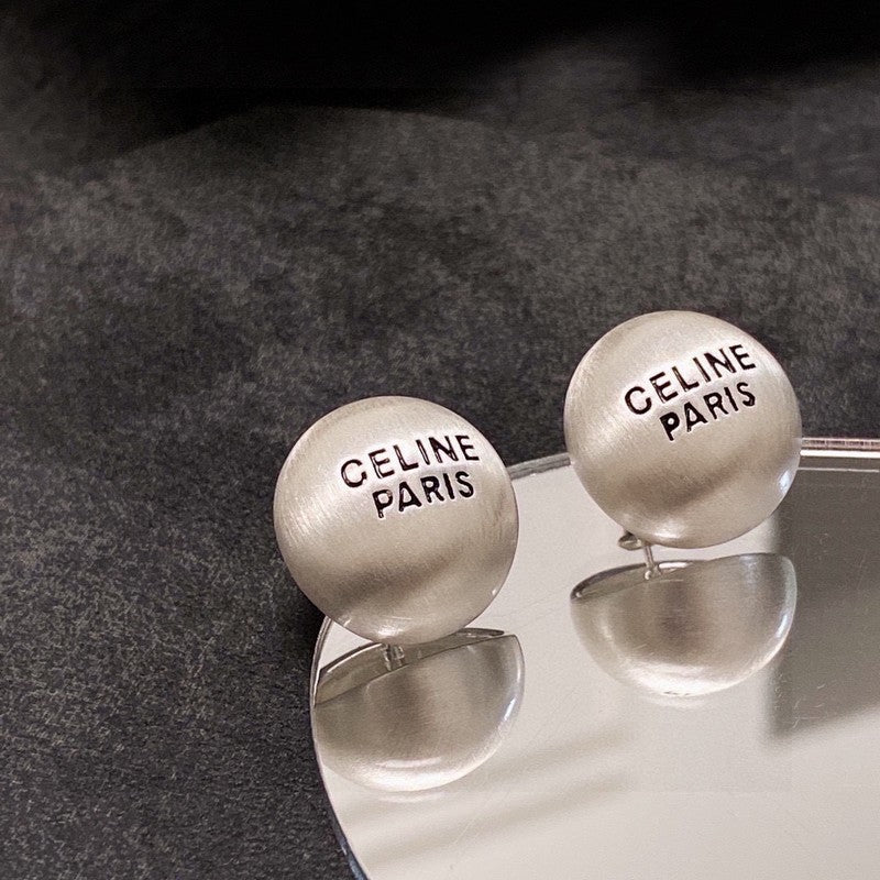 Celine Round 18K Gold Earrings product image 8, provided for visual reference and product detail review