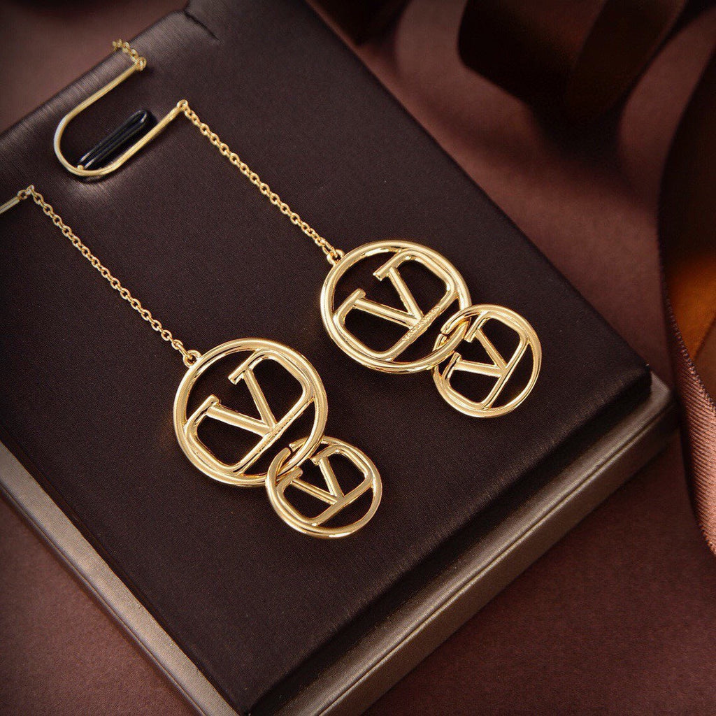Valentino Long 18K Gold Earrings product image 4, provided for visual reference and product detail review