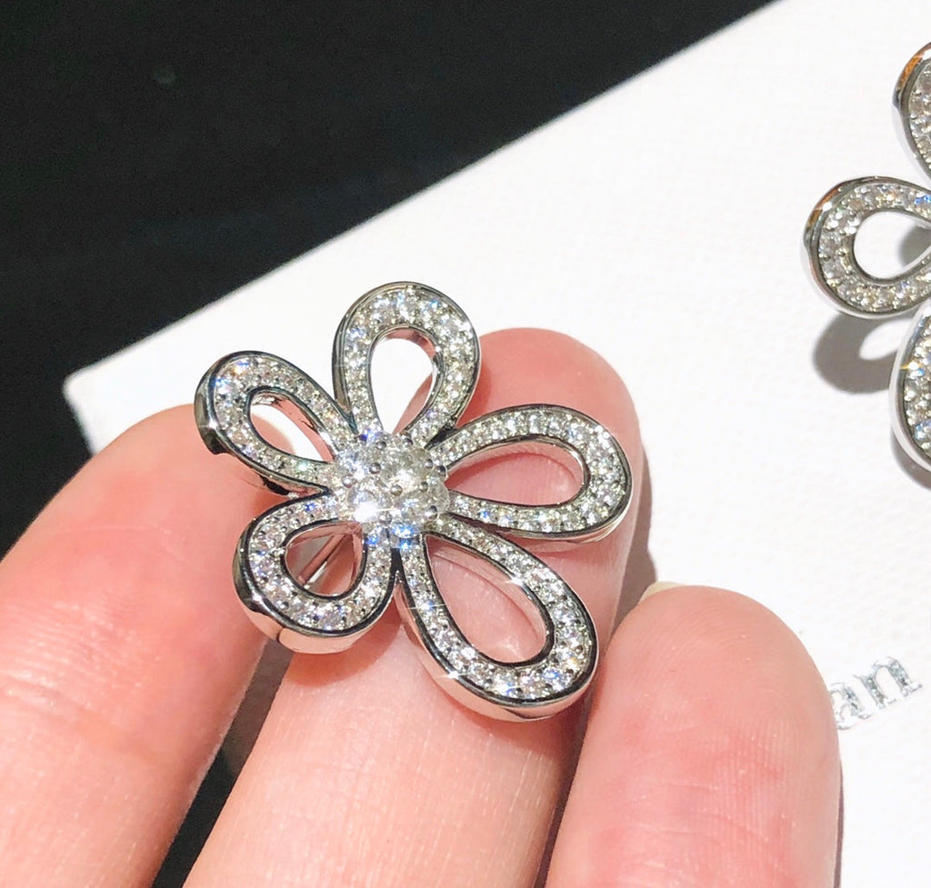 Flowerlace 18K Gold Earrings product image 6, provided for visual reference and product detail review