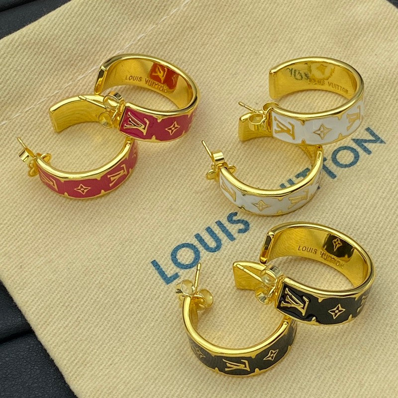Louis Vuitton Nanogram Enamel 18K Gold Earrings product image 22, provided for visual reference and product detail review
