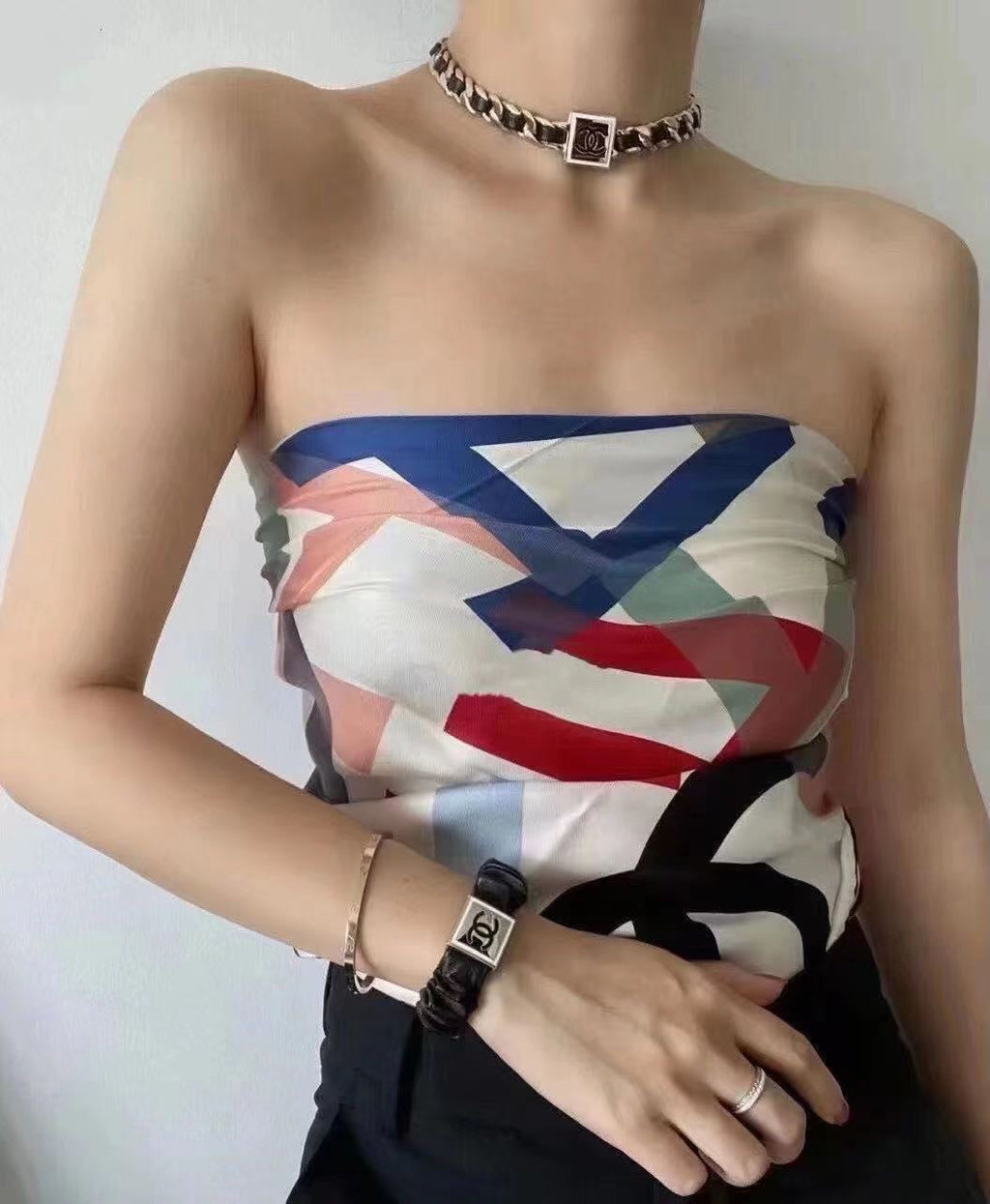 Chanel Leather 18K Gold Necklace product image 9, provided for visual reference and product detail review