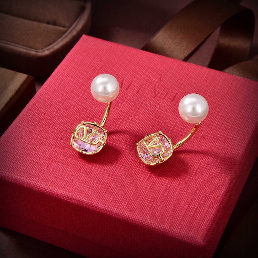 Valentino Crystal 18K Gold Earrings product image 7, provided for visual reference and product detail review