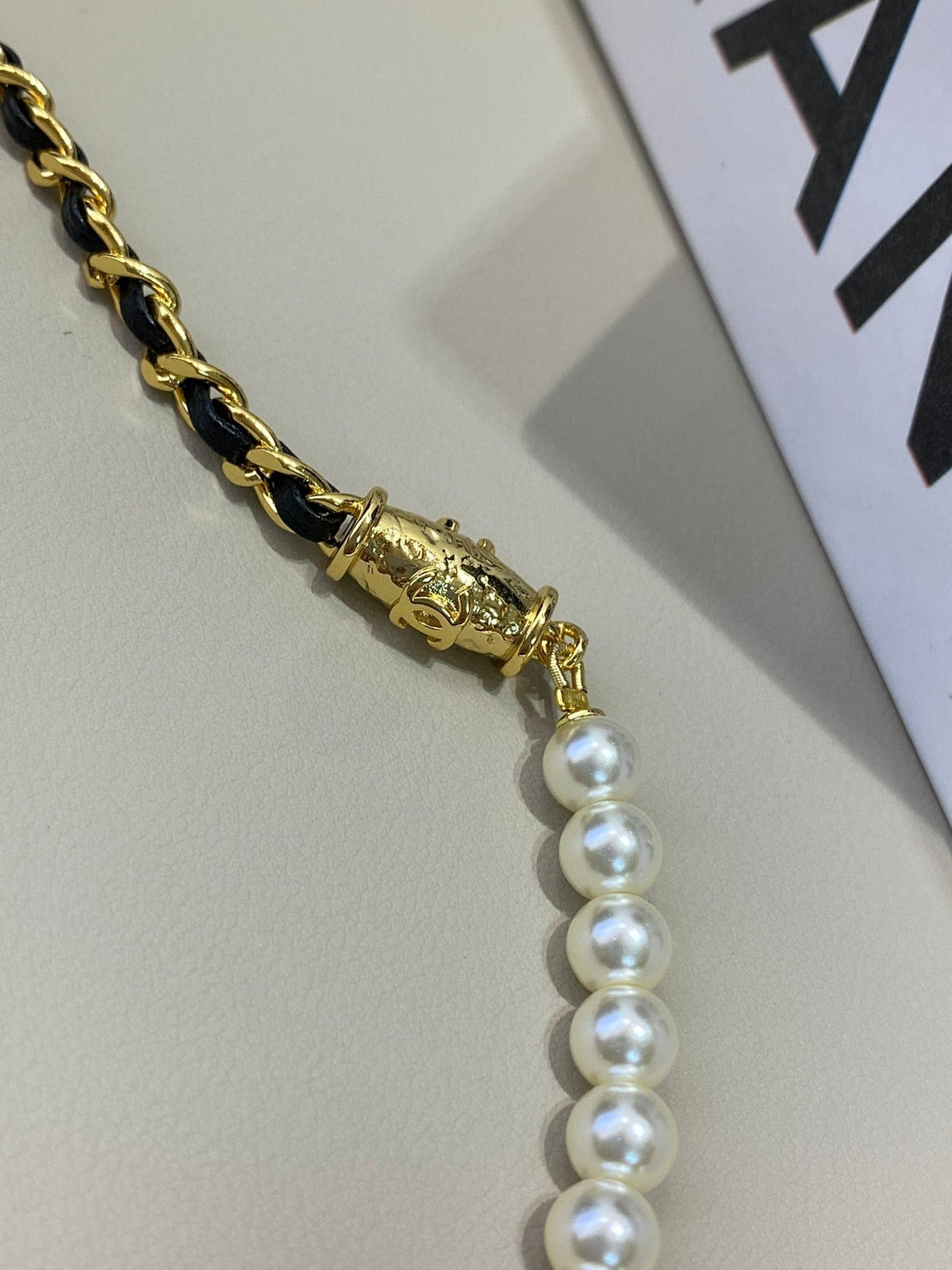 Chanel Pearl Chain 18K Gold Necklace product image 9, provided for visual reference and product detail review
