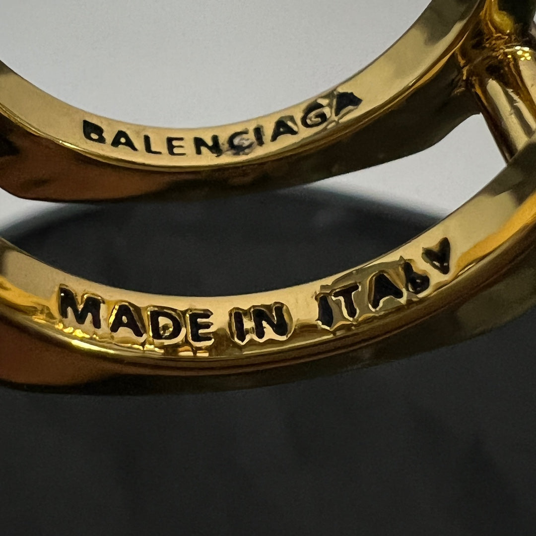 Balenciaga Crystal 18K Gold Ring product image 9, provided for visual reference and product detail review