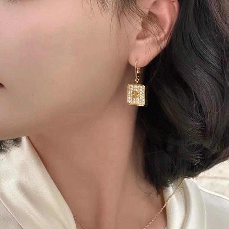 Celine Diamond 18K Gold Earrings product image 3, provided for visual reference and product detail review