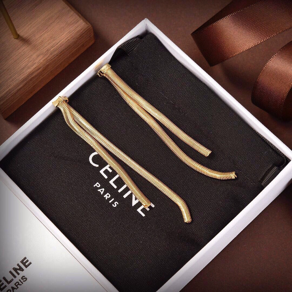 Celine Tassel 18K Gold Earrings product image 9, provided for visual reference and product detail review