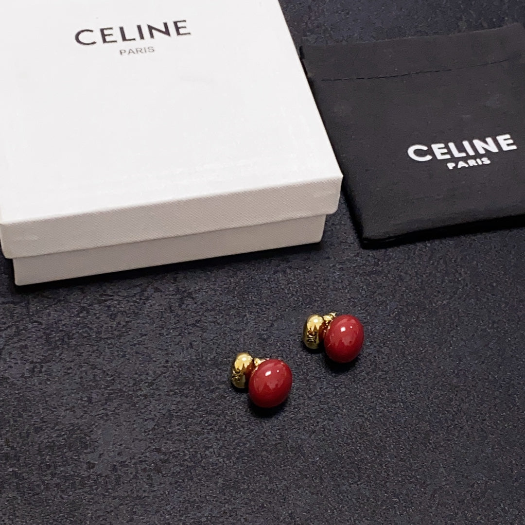 Celine Red 18K Gold Earrings product image 9, provided for visual reference and product detail review