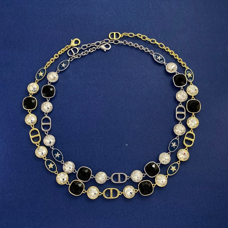 Dior Color Crystal 18K Gold Necklace product image 1, provided for visual reference and product detail review