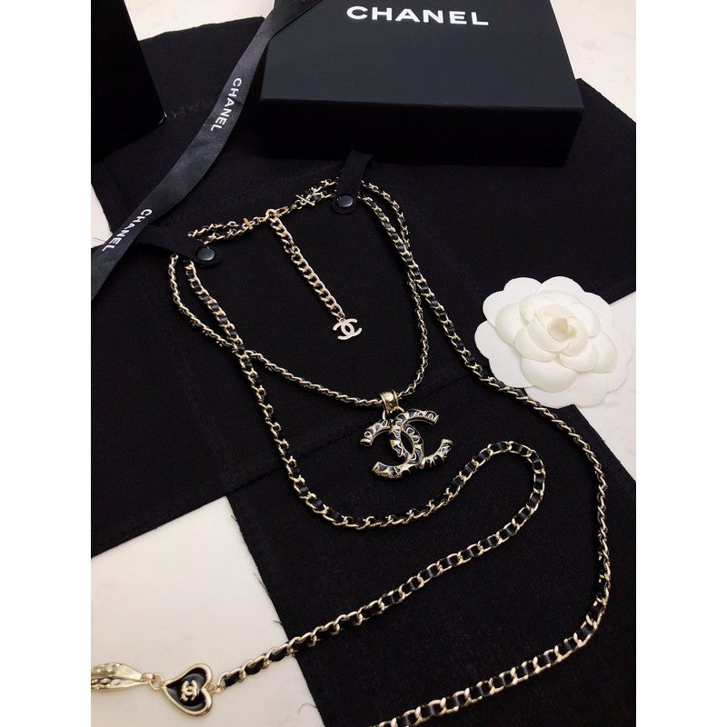 Chanel Long Leather 18K Gold Necklace product image 5, provided for visual reference and product detail review