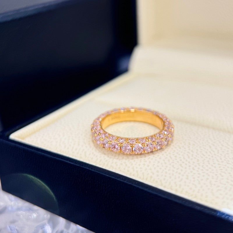 Tiffany Pink Crystal 18K Gold Ring product image 9, provided for visual reference and product detail review