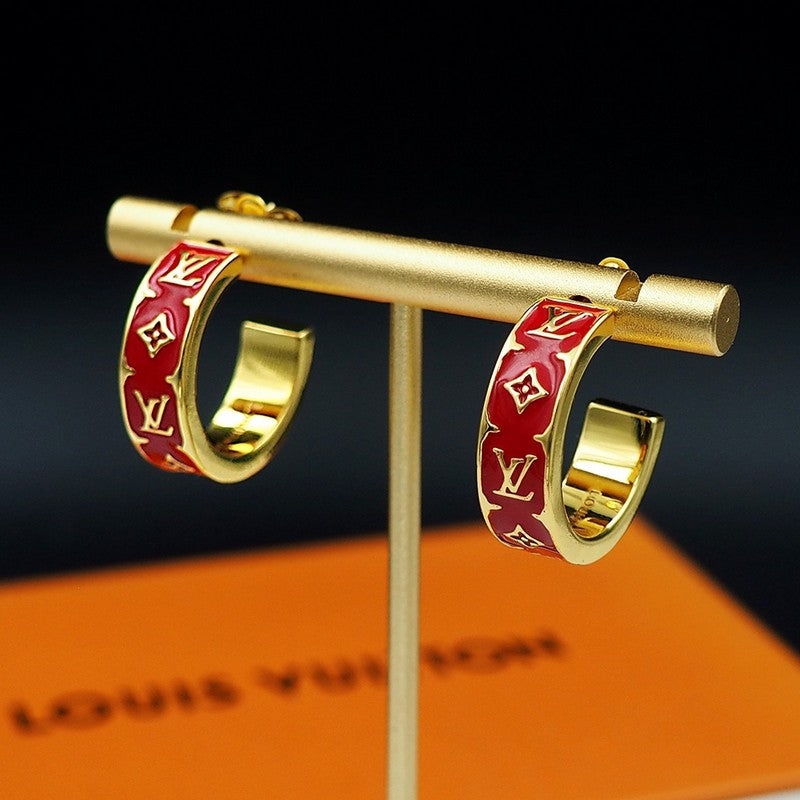 Louis Vuitton Nanogram Enamel 18K Gold Earrings product image 13, provided for visual reference and product detail review