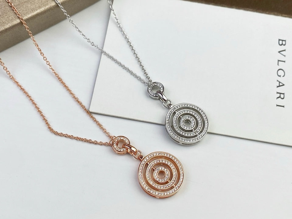 Bvlgari Cerchi Astrale Diamond 18K Gold Necklace product image 10, provided for visual reference and product detail review