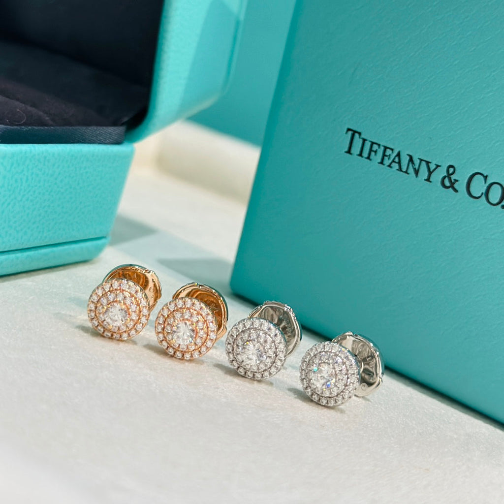 Tiffany Soleste Diamonds 18K Rose Gold Earrings product image 8, provided for visual reference and product detail review