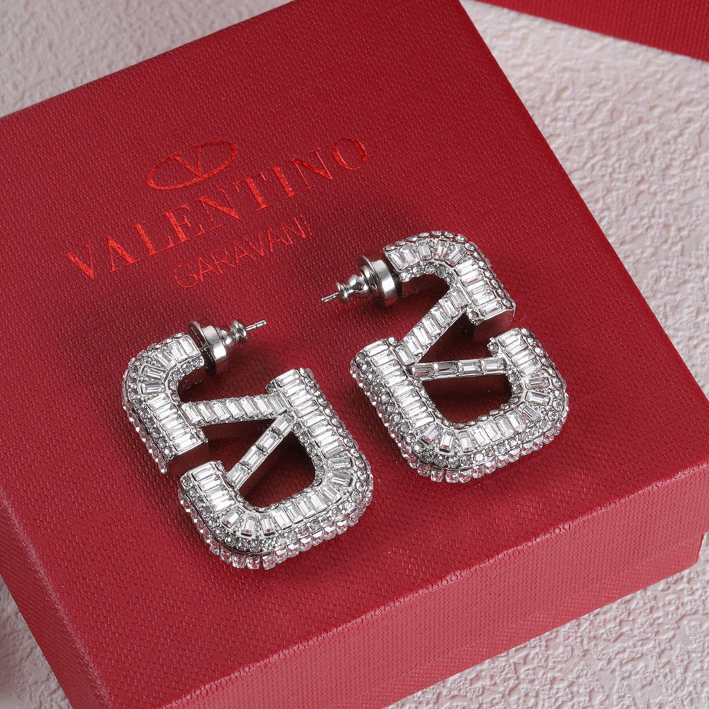 Valentino Crystals 18K Gold Earrings product image 9, provided for visual reference and product detail review