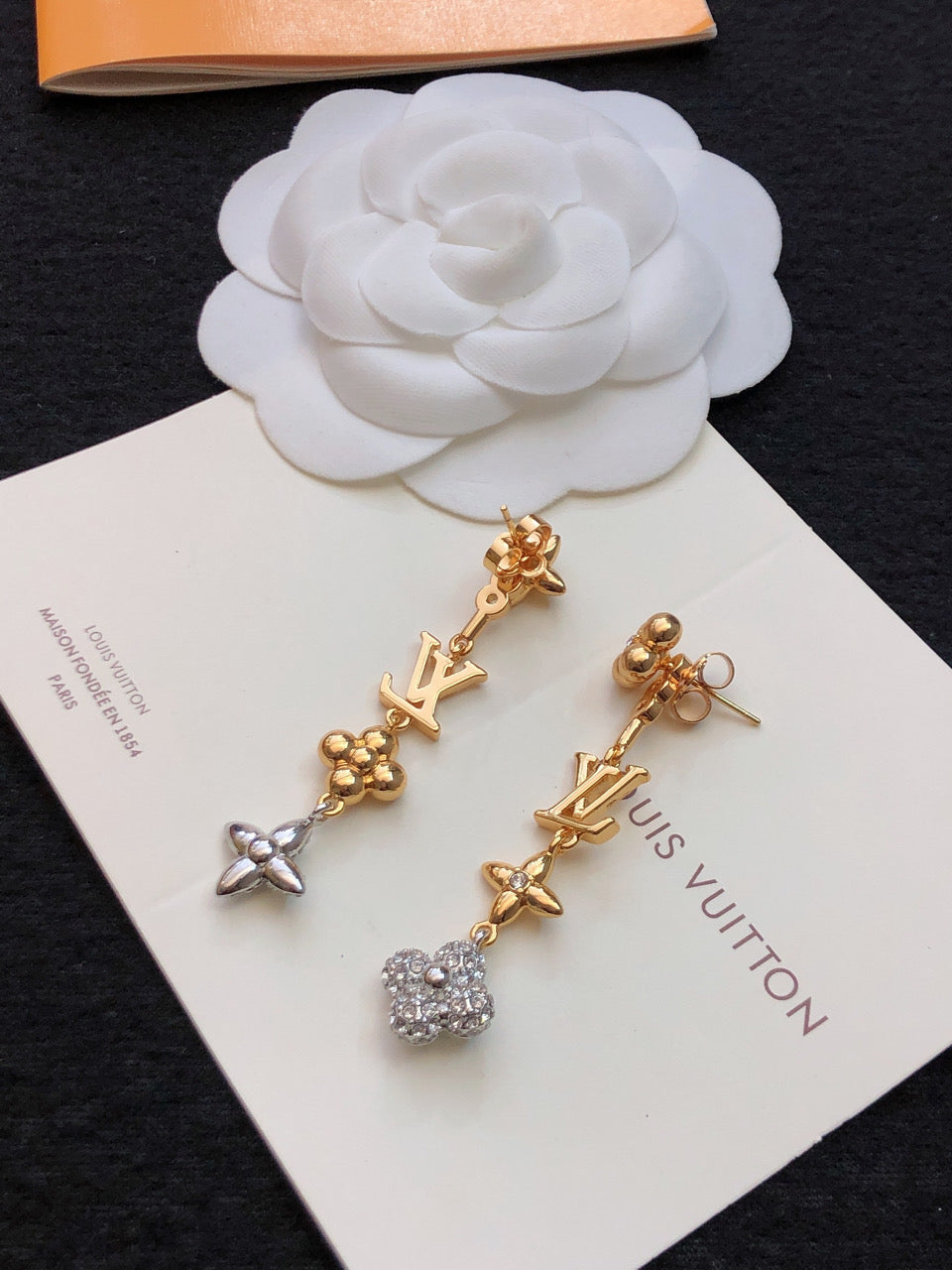 Louis Vuitton Monogram 18K Gold Earrings product image 9, provided for visual reference and product detail review