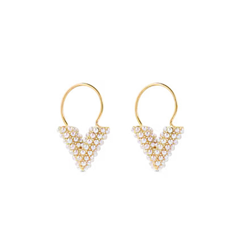 Louis Vuitton Essential V Perle Hoop 18K Gold Earrings product image 1, provided for visual reference and product detail