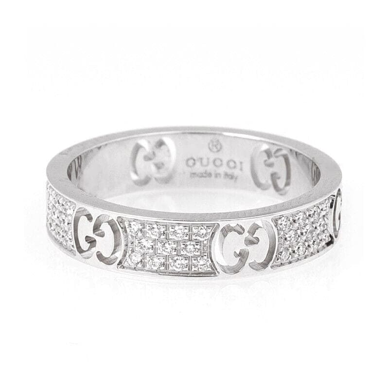 Gucci Double Icon Full Diamonds 18K Gold Ring product image 1, provided for visual reference and product detail review