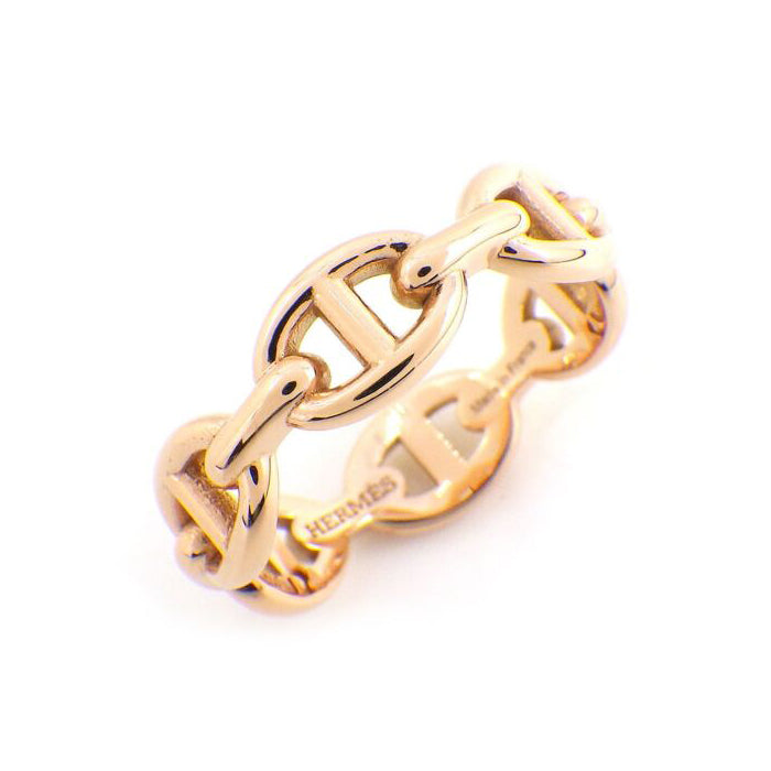 Hermes Chaine D'Ancre Enchainee 18K Gold Ring product image 1, provided for visual reference and product detail review
