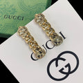 Gucci Double Chain 18K Gold Earrings product image 1, provided for visual reference and product detail review