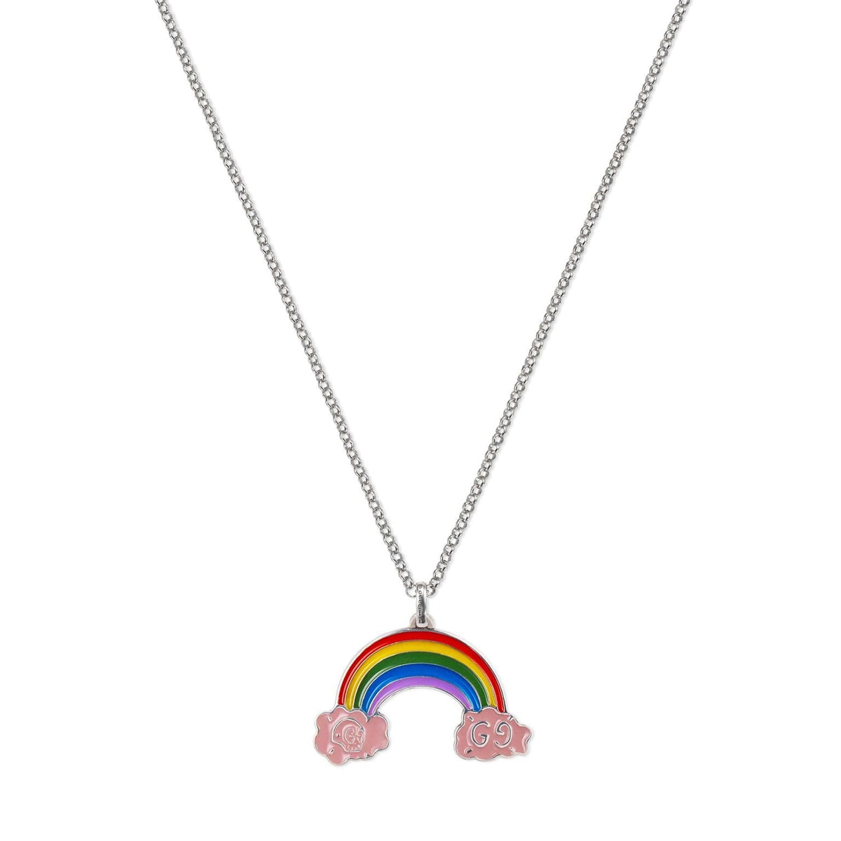 Double Gucci Rainbow Pendant Necklace product image 1, provided for visual reference and product detail review